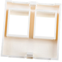 Вставка LANMASTER 45x45 на 2 кейстоуна, белая, LAN-SIP-24R-WH