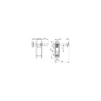 Ручка дверная DH-043P-KNOB NE черная нейлон квадрат 9x90 мм Fuaro 36101