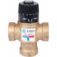Термостатический смесительный клапан STOUT 3/4 ВР, 35-60°С, KV 1.6 SVM-0110-166020 RG008TIGEFMFRN