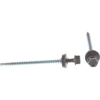 Кровельный саморез КРЕП-КОМП 4,8х70 RAL8019, серо-коричневый 100шт ск708019ф