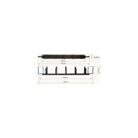 Органайзер TWT 19 1U 5 колец+2 боковых ORG1U-5V2H