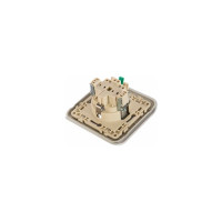 Розетка LUXAR Deco с/у без з/к серебро с рифленой рамкой, 250В 16А 4606400620273