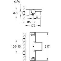 Термостат для ванны с полочкой GROHE Grohtherm 2000 NEW 34464001