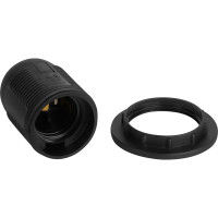 Патрон duwi E27 люстровый с кольцом черный 24531 5