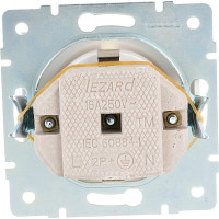 Розетка LEZARD RAIN с/ з керамика жемчужно-белый перламутр 703-3088-122