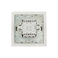 Промежуточный выключатель LEZARD RAIN белый с бок. вст. золото 703-0226-107