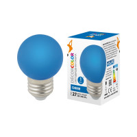Декоративная светодиодная лампа Volpe LED-G45-1W/BLUE/E27/FR/С UL-00005647