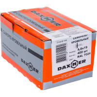 Кровельный саморез Daxmer 4,8х19 RAL 7024, сверло №2, 400 шт. 00000311515