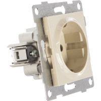 Розетка GUSI ELECTRIC Ugra МЕХ 1-ой с/з с з/ш, СУ, 16А, 250В, бежевый С11Р4-003