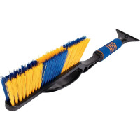 Зимняя щетка со скребком 57 см сине-желтая щетина KRAFT KT 830067