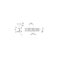 DIN-рейка DKC 2м OMEGA 2F 15.5x5.5 c отв. 02130DIY