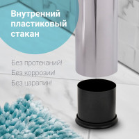 Ерш для унитаза с подставкой ЛАЙМА нержавеющая сталь, зеркальный, 601616