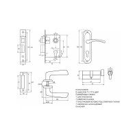 Врезной замок Стандарт с/руч 103/50B вертушка AB старая бронза 4 847