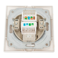 Розетка компьютерная + телефонная Smartbuy RJ45+Phone 1 местная белая Венера SBE-01w-S1-RJPH