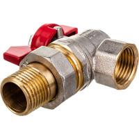 Шаровой кран Terma RED 1/2 угловой с американка 26153