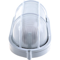 Влагозащищенный светильник Uniel UWL-O02 100W E27 IP54 WHITE овал, решетка, под лампу Е27 UL-00006774