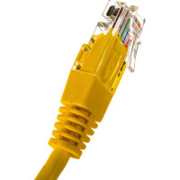 Патч-корд TWT RJ45-RJ45, 4 пары, UTP, категория 5е, 0.3 м, желтый, 45-45-0.3-YL