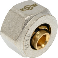 Соединитель обжимной коллекторный KROMWELL EUROS для металлополимерной трубы O16x2 EU.ST3287030 16x2x34_k