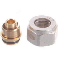 Соединитель обжимной коллекторный KROMWELL EUROS EВРОКОНУС для PEX трубы O20x2 - 3/4" EU.ST3288040 20x2x34_k