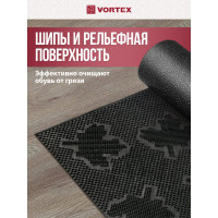 Придверный коврик VORTEX Клен 40х60 см, черный 22463