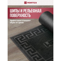 Придверный коврик VORTEX Welcome, 40х60 см, черный 22464