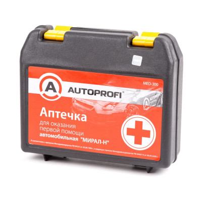 Автомобильная аптечка первой помощи AUTOPROFI MED-300