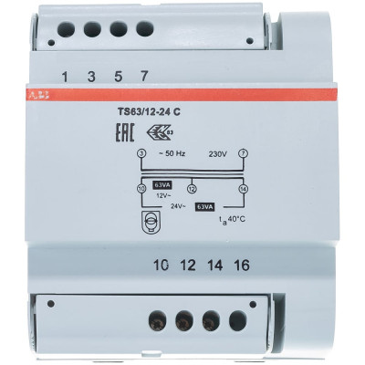 Разделительный трансформатор безопасности ABB TS63/12-24C 2CSM631043R0811