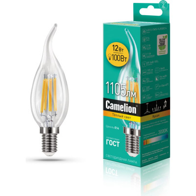 Светодиодная лампа Camelion LED12-CW35-FL/830/E14 13710