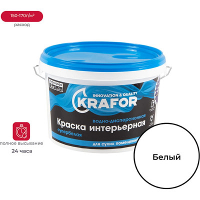 Интерьерная водно-дисперсная краска KRAFOR 26959