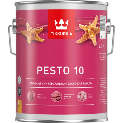 Стойкая алкидная универсальная эмаль Tikkurila PESTO 10 700001165