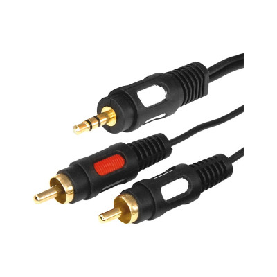 REXANT Шнур Стерео 3,5 мм - 2RCA, 1,5 м, Gold 17-4232