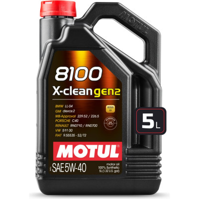 Моторное масло MOTUL 8100 X-clean GEN2 5W40 109762