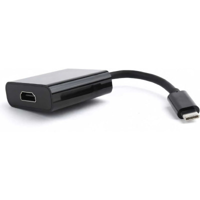Cablexpert Переходник-конвертер USB A-CM-HDMIF-01, Type-C(М)/HDMI(F), кабель 0.15м, черный, пакет, A-CM-HDMIF-01
