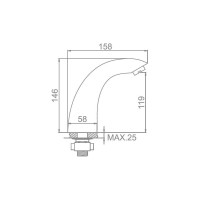 LEDEME Смеситель для умывальника сенсорный L1055-14 805724