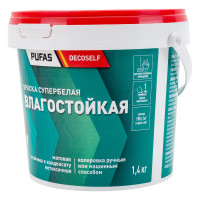 Пуфас Краска влагостойкая белая Decoself мороз. 0,89л1,4кг КВ тов-192625