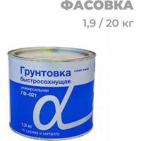 ALFAVIT ГРУНТ АЛЬФА ГФ-021 БЫСТРОСОХНУЩИЙ СЕРЫЙ 1,9 КГ 6 41239