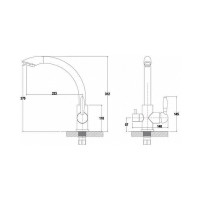 Смеситель для кухни G-lauf с биканальным изливом, песочный GOP18-A093KS