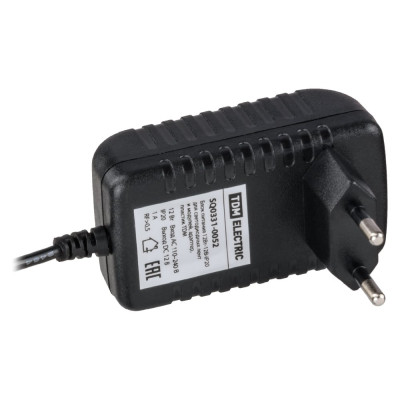 Блок питания для светодиодных лент и модулей 12v 12Вт TDM ELECTRIC 12В, IP20, адаптер, пластик SQ0331-0052