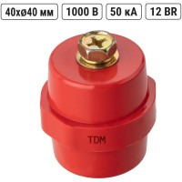 Силовой изолятор с болтом TDM ELECTRIC SM40 Н40хD40хМ8мм SQ0807-0010
