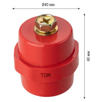 Силовой изолятор с болтом TDM ELECTRIC SM40 Н40хD40хМ8мм SQ0807-0010