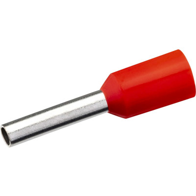 Наконечник-гильза Duwi Е1008, 1мм2, с изолированным фланцем, 25 шт./уп. 26675 4