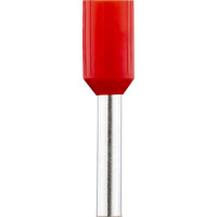 Наконечник-гильза Duwi Е1008, 1мм2, с изолированным фланцем, 25 шт./уп. 26675 4