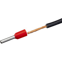 Наконечник-гильза Duwi Е1008, 1мм2, с изолированным фланцем, 25 шт./уп. 26675 4