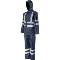 Влагозащитный костюм 2Hands повышенной видимости (HiViz) арт. KP1HV, цвет синий, р-р L, (полиэстер/ПВХ, T170) Костюм КР1HV синий - L