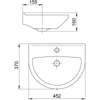 Рукомойник Santeri 1-отв. РОДНИЧОК 46 ВОРОТЫНСК 30824 131310S0010B0