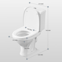 Унитаз-компакт Santeri ФОРВАРД, к/в, 1-реж, сид. ППВОРОТЫНСК 437922 1.P205.2.S00.00B.F 023-2521 1P2052S0000BF