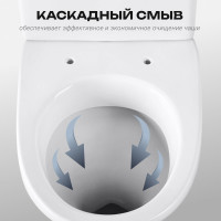 Унитаз-компакт Santeri ФОРВАРД, к/в, 1-реж, сид. ППВОРОТЫНСК 437922 1.P205.2.S00.00B.F 023-2521 1P2052S0000BF