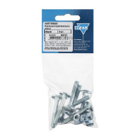 Мебельный болт DIN603 оцинкованный М6х40 с гайкой, 8 шт Zitar 108762