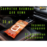 Автомобильные влажные салфетки для кожи Golden Snail GS0401