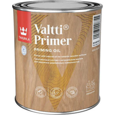 Грунтовочный антисептик Tikkurila VALTTI PRIMER бесцв 0,9 л 00505000110